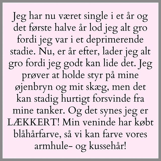 I er så befriende, sjove, skønne og skide hamrende ærlige 💙.. Endnu engang tager jeg et tabubelagt emne op på bloggen, jeg beder jer om jeres historie om emnet, jeg deler jeres ærlighed og sammen er vi med til at vise: at vi ikke er alene! Vi er sgu ikke sat på denne jord for at ligne hinanden, for at dele alle de samme meninger og holdninger. Vi er alle sammen forskellige, uperfekte perfekte og jeg elsker det! Hop ind på domænet og læs 15 hudløse ærlige læserhemmeligheder om kropsbehåring 👍🏻.. husk: du er nok, helt præcis som du er! 
#carolinethorsfelt #SAMMENKANVIBRYDETABUET #duerikkealene #brydtabuet #fucktabu #nytindlæg #duernok